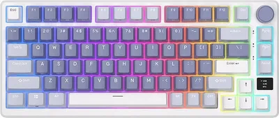 Image de Royal Kludge Rkm75 Rgb Wireless Mechanical Keyboard, Silver Switch (Blue)