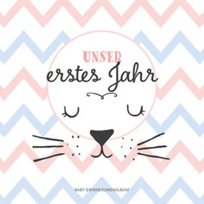 Produktbild von Babyalbum: Unser erstes Jahr. Babytagebuch in rosa und blau zum Ausfüllen für Mädchen & Junge. Personalisiertes Baby Erinnerungsalbum zum Eintragen für das 1. Jahr. Geschenk zur Geburt, Taufe.