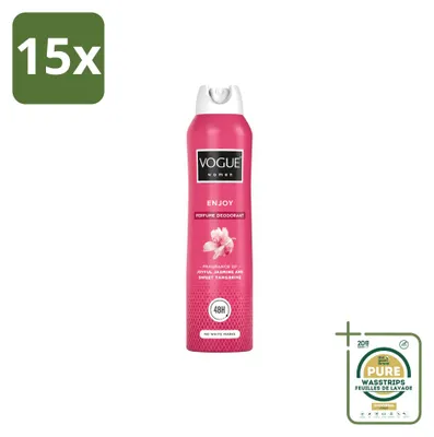 Image de 15 déodorants parfumés Vogue Women - 150 ml - Pack économique - 15 pièces