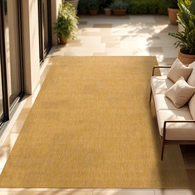 Produktbild von In- & Outdoor Teppich Flachgewebe einfarbig modern wetterfest für Terrasse Küche Grösse 120x160 cm
