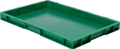 Produktbild von LA KA PE Transportstapelkasten Polypropylen grau L600xB400xH50mm Wände / Boden geschlossen - TK600/50-0 GRAU