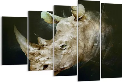 Produktbild von Bild auf Leinwand - Leinwandbild - Tier Abstraktion - 150x100cm - Wand Bild - Wanddeko - Leinwanddruck - Bilder - Kunstdruck - Wanddekoration - Leinwand bilder - Wandkunst - EG150x100-3969