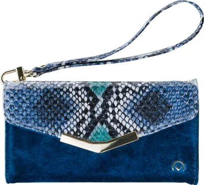 Produktbild von Mobilize Gelly Velvet iPhone 11 Pro Hülle Abnehmbare 2in1 Clutch - Royal Blue Snake