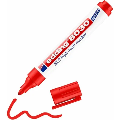 Produktbild von Edding 8030 NLS High-Tech, Rot, Rundspitze, Kunststoff, 1,5 mm, 3 mm, Metall