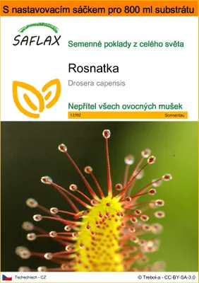 Obrázek produktu pro SAFLAX Garden in the bag - rosnatka - Drosera capensis - 200 Semena - S pěstebním substrátem v praktickém samovztyčovacím sáčku