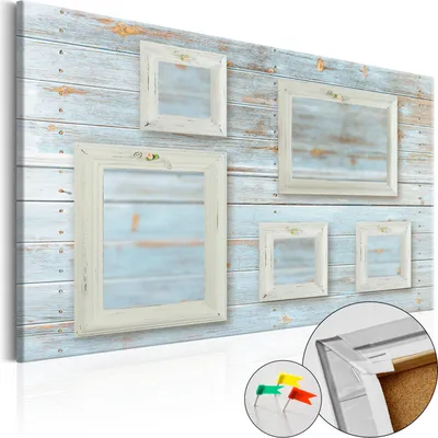 Produktbild von Vliesstoff Korkbild - Retro Gallery [Corkboard] 90x60 cm Städte n-C-0018-p-c