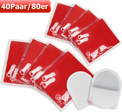 Image de Fiqops 40 paires de chauffe-pieds Chauffe-orteils Pieds Thermopads Chauffe-semelles Chauffe-chaussures Semelle chauffante jusqu'à 8 heures Thermopads Chaleur 100% naturelle