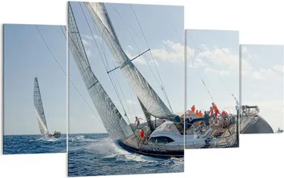 Produktbild von Bild auf Leinwand - Leinwandbild - Segelschiff Meer - 160x90cm - Wand Bild - Wanddeko - Wandbilder - Leinwanddruck - Bilder - Kunstdruck - Wanddekoration - Leinwand bilder - Wandkunst - DL160x90-4032