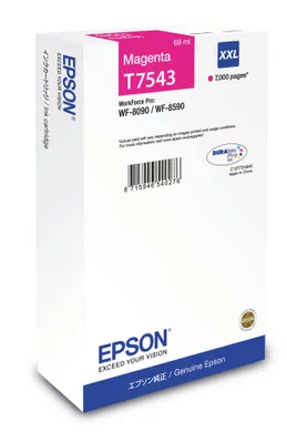 Immagine prodotto di Epson T7543 - Formato XXL - Magenta - Originale - Cartuccia d'inchiostro - per WorkForce Pro WF-8090, WF-8090 D3TWC, WF-8090DW, WF-