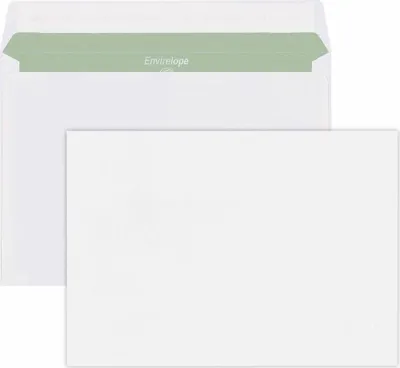 Zdjęcie produktu dla MAILmedia 30044419 MAILmedia Briefumschläge Envirelope® DIN C5 ohne Fenster recycling-weiß haftklebend 500 St.