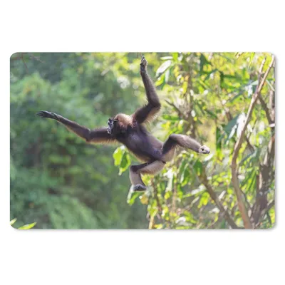 Produktbild von MuchoWow® Mauspad Mousepad Springender Affe im Dschungel 27x18 cm - Mousepads - Maus Mat - Pad - Mausunterlage - Büroartikel - Desk Matten