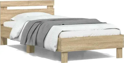 Obrázek produktu pro vidaXL Rám postele bez matrace s čelem Sonoma dub 100x200 cm