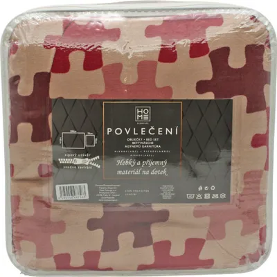 Obrázok produktu pre HOME ELEMENTS Mikroflanelové obliečky na jednolôžko, Puzzle