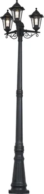 Produktbild von Klassische Außenleuchte Schwarz 217 cm IP44 New Haven Gehämmert