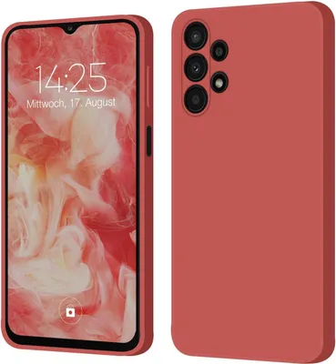 Produktbild von Hülle für Samsung Galaxy A13 Case Cover Bumper Silikon Softgrip Schutzhülle Farbe: Rot