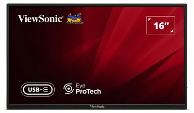 Obrázok produktu pre Viewsonic VA1650, 40,6 cm (16"), 1920 x 1080 px, Full HD, LED, 7 ms, Čierna