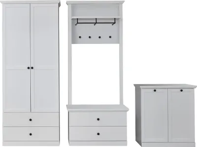 Produktbild von trendteam Garderobe 4-teilige Kombination BrandsonBaxter Weiß Nachbildung 273 x 200 x 41 cm