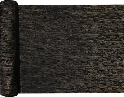 Produktbild von Tischläufer Samt Velours schwarz gold 2,5 m