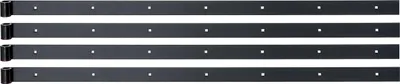 Obrázek produktu pro Alberts 862718 Páska do zásuvky, rovná/rovná, černá, s plastovým povlakem, 1160 x 40 x 5 mm, Ø16, sada 4 ks