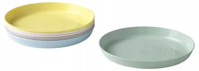 Produktbild von Ikea Kalas Pastellfarbene Kinderteller Set 6 Stück