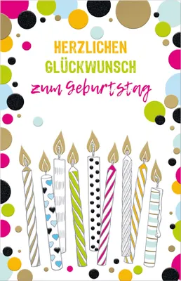 Produktbild von SUSY CARD Geburtstagskarte Goldelicious "Kerzen"