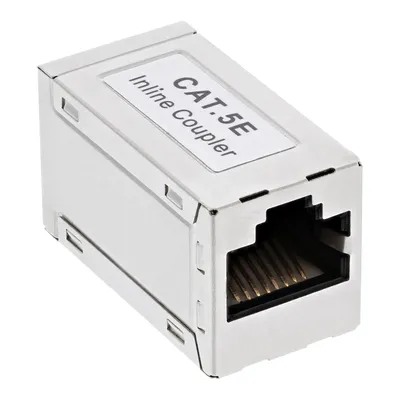 Produktbild von InLine Patchkabelkupplung Metall Cat.5e, 2x RJ45 Buchse, geschirmt, RJ45, RJ45, Silber