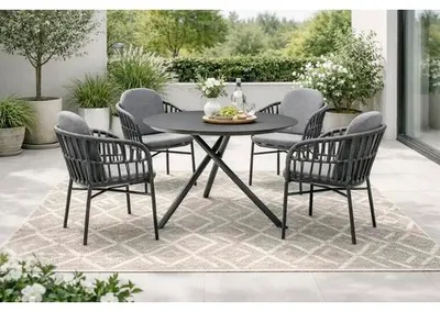 Immagine prodotto di Dinette Destiny COMO con tavolo da pranzo rotondo Barletta Ø110cm (4 persone)