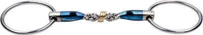 Immagine prodotto di Trust Equestrian, briglia da equitazione con anelli in ottone, bocca a spirale in acciaio dolce, diametro 14,5 cm