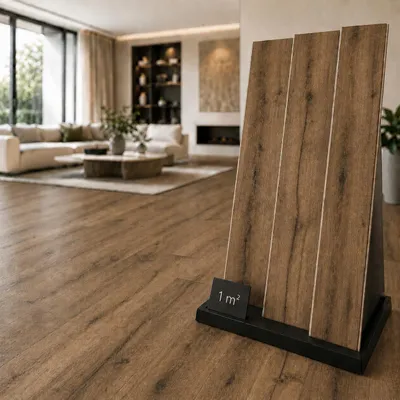 Produktbild von Klickvinyl, Vinylboden Eiche, Wasserfest, Bodenbeläge, 4mm SPC + 1mm Unterlage, 1 Stück Muster