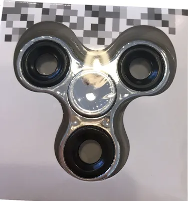 Obrázek produktu pro Fidget spinner metalického vzhledu stříbrný