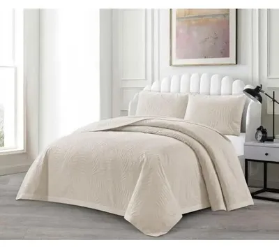 Produktbild von Lavella Bettüberwurf-Set 240 x 250 cm beige, 3-teilig mit 60 x 70 cm Kissenbezügen
