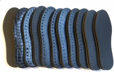 Produktbild von Sohle Häkelschuhe Hausschuhe Häkelsohle Patik Tabani Kunstleder Filz vorgelocht (Schwarz, 30-31)