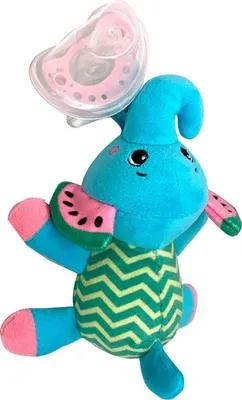 Immagine prodotto di Succhietto per bambini con elefante di peluche