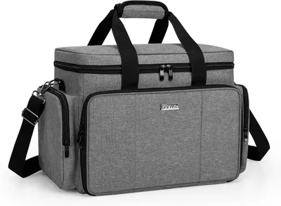 Zdjęcie produktu dla Kosmetyczka 37 x 21.5 x 28.5 cm, szary, nylon, przegródki, do podróży