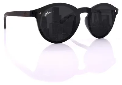 Produktbild von glozzi Sonnenbrille Damen und Herren Holz Polarisiert und Entspiegelt UV400 Schw