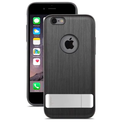 Produktbild von Moshi iGlaze Chameleon - Hartschalengehäuse mit Ständer iPhone 6s Plus / iPhone 6 Plus (Stahl schwarz)