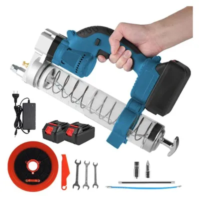 Obrázok produktu pre Elektrická mazacie pištoľ, vysokotlaková, bezkefový motor, s 2 batériami, EU-a