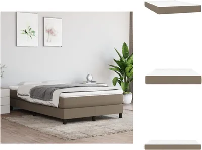 Image de vidaXL Matelas à ressorts ensachés Taupe 120x200x20 cm Tissu - Matelas