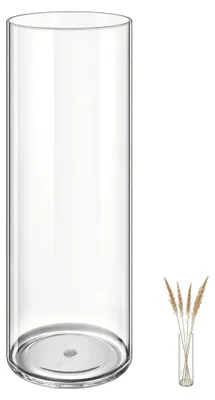 Produktbild von Omgoods – Transparente Acrylvase, Durchmesser 10 cm, Höhe 40 cm