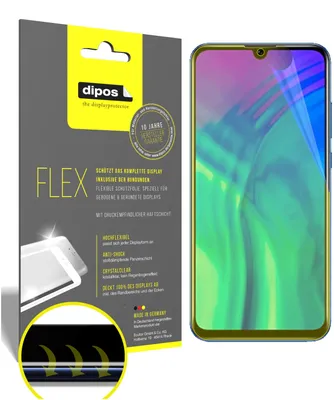 Produktbild von 3x Schutzfolie für Honor 20 lite Folie, 100% Displayabdeckung, dipos Flex