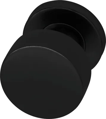 Produktbild von Marchesi Knopfdrückerlochteil (Türknauf) Rosette ø 52x9mm Edelstahl schwarz matt