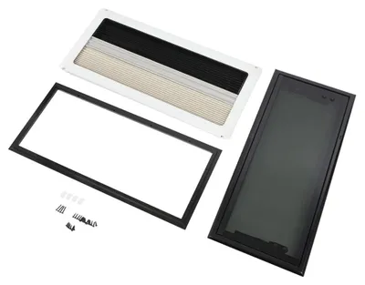 Imagen del producto de Ventanas de techo para autocaravanas, fabricadas con vidrio templado, con un ángulo de apertura de 85 grados y diseño en ángulo recto