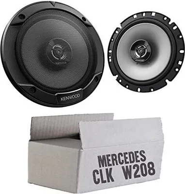Produktbild von Lautsprecher Boxen Kenwood KFC-S1766 - 16,5cm 2-Wege Koax Auto Einbauzubehör - Einbauset passend für Mercedes CLK W208 Front - justSOUND