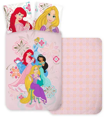 Produktbild von Disney Prinzessin Bloom Bettwäschebezug 140×200cm, 70×90 cm