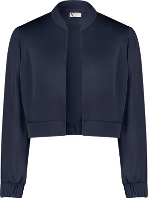 Produktbild von Vera Mont Lässige Satin Jacke 8541, Größe 38, Stehkragen, 48 cm Gesamtlänge