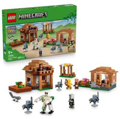 Produktbild von LEGO Minecraft Angriff des Magiers auf das Dorf - Modell mit Garten - 11 Figuren inkl. Maurer & Eisengolem - Zimmerdeko für Kinder - Gaming Geschenk für Jungen, Mädchen und Fans ab 9 Jahren - 21596