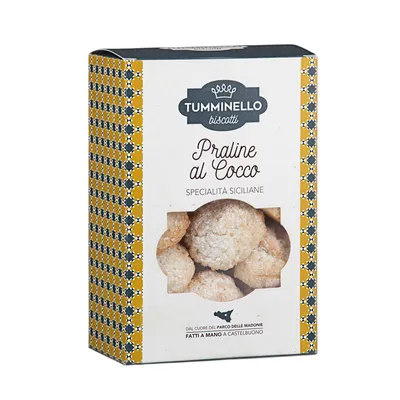 Produktbild von Pralinen mit Kokos und sizilianischen Mandeln 270 gr Biscotti Tumminello
