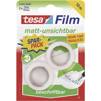 Obrázok produktu pre lepiaca páska tesa, 10mx19mm, matná neviditeľná, priehľadná (balenie 2)