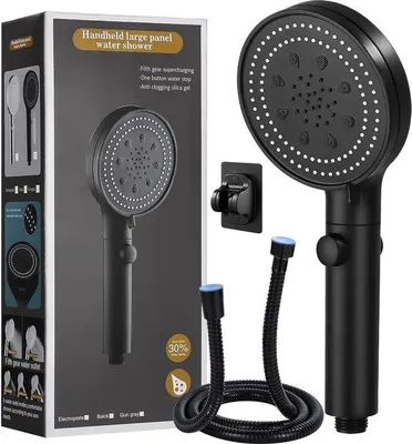 Produktbild von Wassersparende Dusche schwarzes Kunststoff