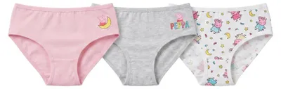 Produktbild von Peppa Wutz 3er Pack Slips Kinder Mädchen Unterwäsche Gr. 92 - 110 - 104/110, Bunt
